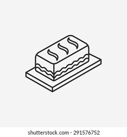 dessert cake line icon