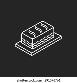 dessert cake line icon