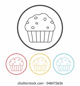 dessert cake line icon