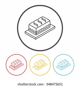 dessert cake line icon