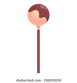 Dessert cake pop icon cartoon vector. Candy lollipop. Sweet stick