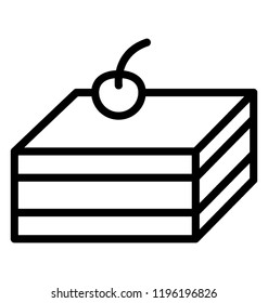 Dessert cake slice, bakery item