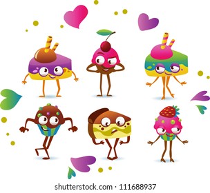 Dessert cartoon isolated on white background
