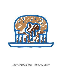 dessert chocolate doodle icon sketch vector. dessert chocolate sign. isolated symbol illustration