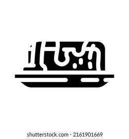 dessert chocolate glyph icon vector. dessert chocolate sign. isolated contour symbol black illustration