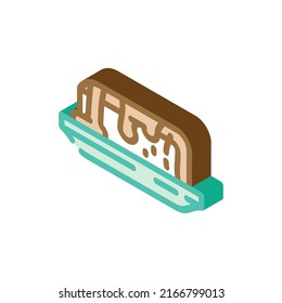 dessert chocolate isometric icon vector. dessert chocolate sign. isolated symbol illustration