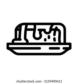 dessert chocolate line icon vector. dessert chocolate sign. isolated contour symbol black illustration