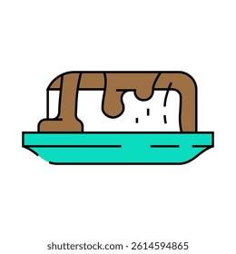 dessert chocolate line icon vector. dessert chocolate sign. isolated symbol illustration