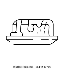 dessert chocolate line icon vector. dessert chocolate sign. isolated contour symbol black illustration