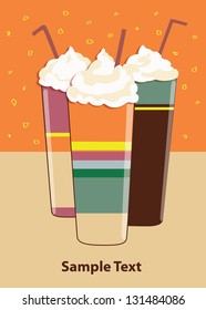 dessert cocktails vector