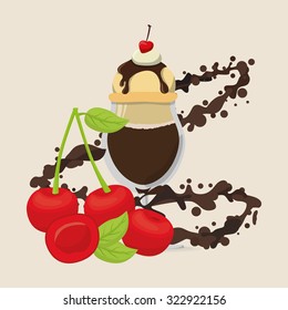 Dessert concept  about sweet ice cream design, vector illustration 10 eps graphic.