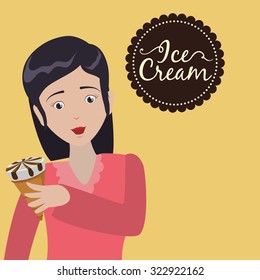 Dessert concept  about sweet ice cream design, vector illustration 10 eps graphic.