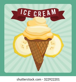 Dessert concept  about sweet ice cream design, vector illustration 10 eps graphic.
