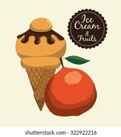 Dessert concept  about sweet ice cream design, vector illustration 10 eps graphic.