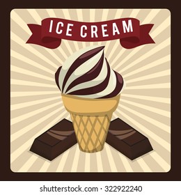 Dessert concept  about sweet ice cream design, vector illustration 10 eps graphic.