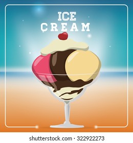 Dessert concept  about sweet ice cream design, vector illustration 10 eps graphic.