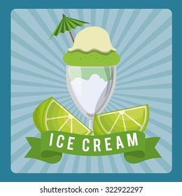Dessert concept  about sweet ice cream design, vector illustration 10 eps graphic.