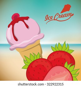 Dessert concept  about sweet ice cream design, vector illustration 10 eps graphic.