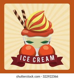 Dessert concept  about sweet ice cream design, vector illustration 10 eps graphic.