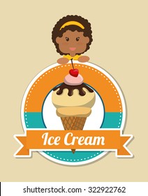 Dessert concept  about sweet ice cream design, vector illustration 10 eps graphic.