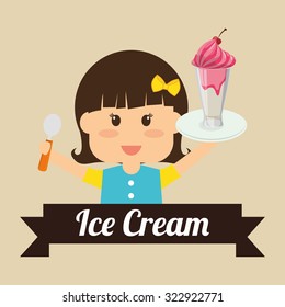 Dessert concept  about sweet ice cream design, vector illustration 10 eps graphic.