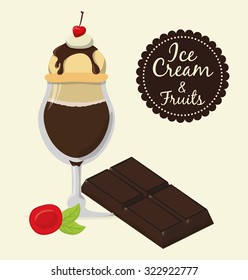 Dessert concept  about sweet ice cream design, vector illustration 10 eps graphic.