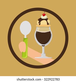 Dessert concept  about sweet ice cream design, vector illustration 10 eps graphic.