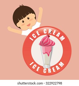Dessert concept  about sweet ice cream design, vector illustration 10 eps graphic.