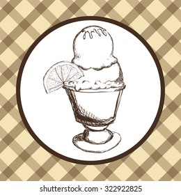 Dessert concept  about sweet ice cream design, vector illustration 10 eps graphic.