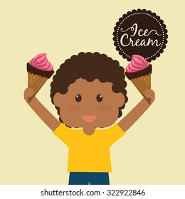 Dessert concept  about sweet ice cream design, vector illustration 10 eps graphic.