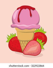 Dessert concept  about sweet ice cream design, vector illustration 10 eps graphic.