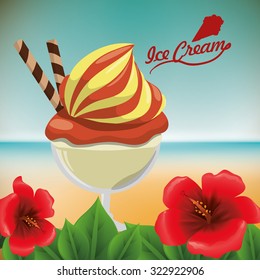 Dessert concept  about sweet ice cream design, vector illustration 10 eps graphic.