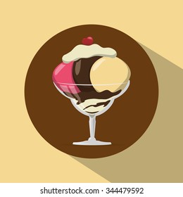 Dessert concept with  design, vector illustration 10 eps graphic.