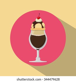 Dessert concept with  design, vector illustration 10 eps graphic.