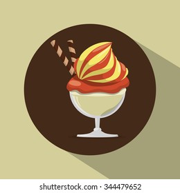 Dessert concept with  design, vector illustration 10 eps graphic.