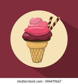 Dessert concept with  design, vector illustration 10 eps graphic.