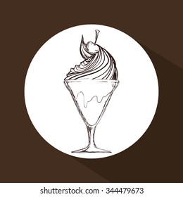 Dessert concept with  design, vector illustration 10 eps graphic.