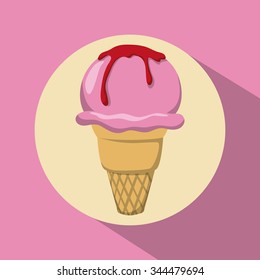 Dessert concept with  design, vector illustration 10 eps graphic.