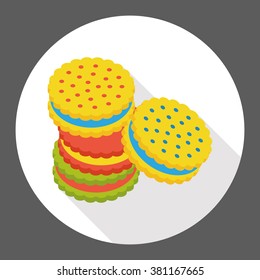 dessert cookie flat icon