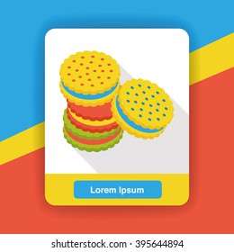 dessert cookie flat icon