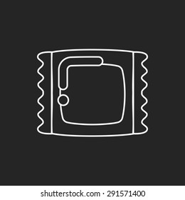 dessert cookie line icon