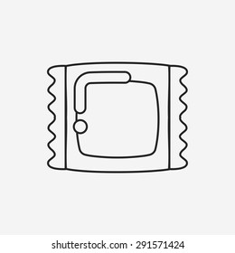 dessert cookie line icon