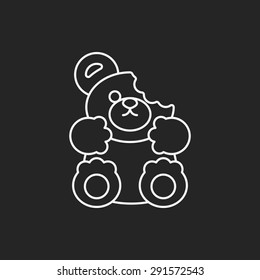 dessert cookie line icon