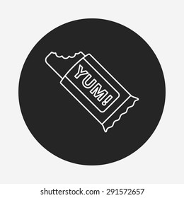 dessert cookie line icon