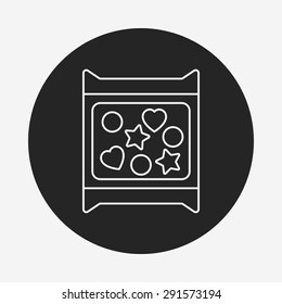 dessert cookie line icon