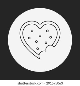 dessert cookie line icon