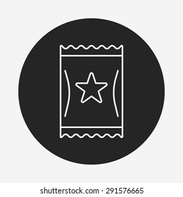 dessert cookie line icon