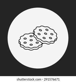 dessert cookie line icon