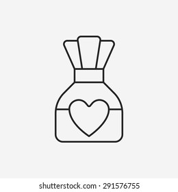 dessert cookie line icon
