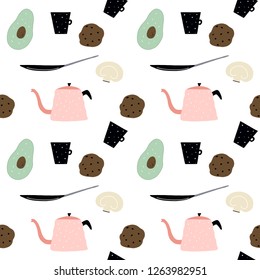 dessert cooking vector food patterns
